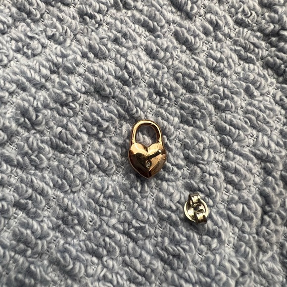 Michael Kors - Rose Gold, Heart Padlock Earrings - Picture 3 of 4